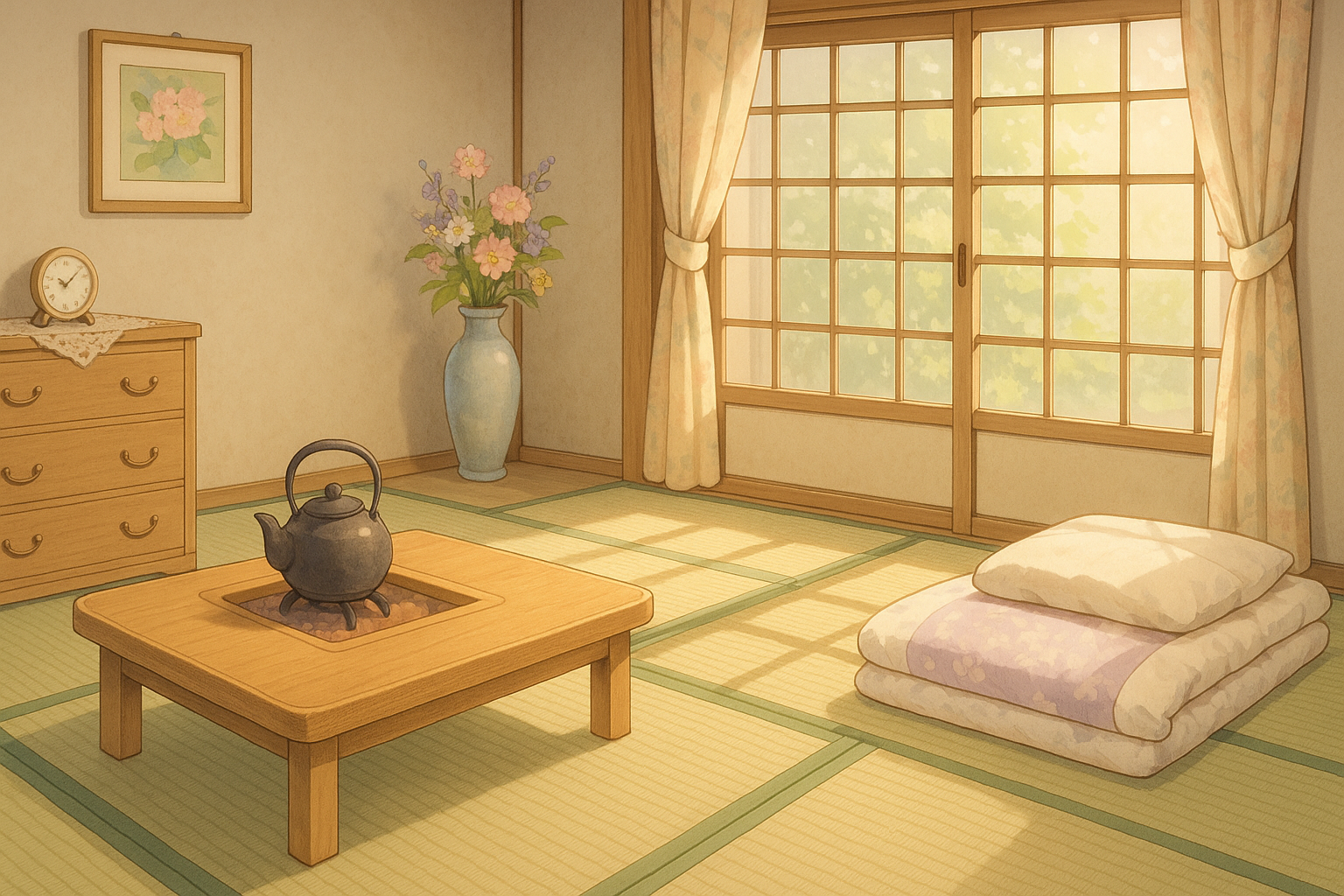 Traditional Japanese room background